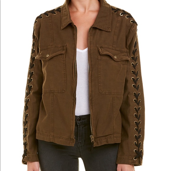 Free People Faye Military Jacket- Moss Color - Picture 2 of 8